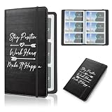 Kakurookie Floral Business Card Book Holder Organizer for Women, 240 Card Capacity, Stylish Name Card and...