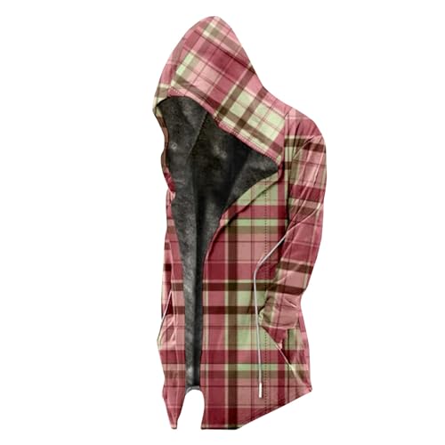 Men's Winter Coats Vintage Fleece Lined Zip Up Big and Tall Thicken Sherpa Hunting Plush Long Sleeve Warm Streetwear