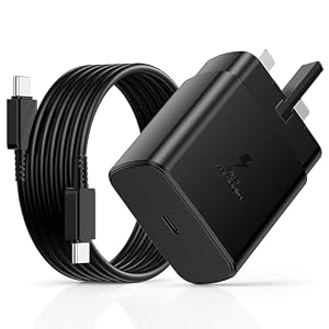 45W USB C Charger for Samsung, Samsung Fast Charger Plug USBC and Cable 2M for Galaxy S26 S25 Ultra S24 S23 S22 S21 FE A17 A16 A15 A22 A25 A26 A32 A33 A34 A35 A36 A53 A54 A55 A56, UK USBC Charger Plug