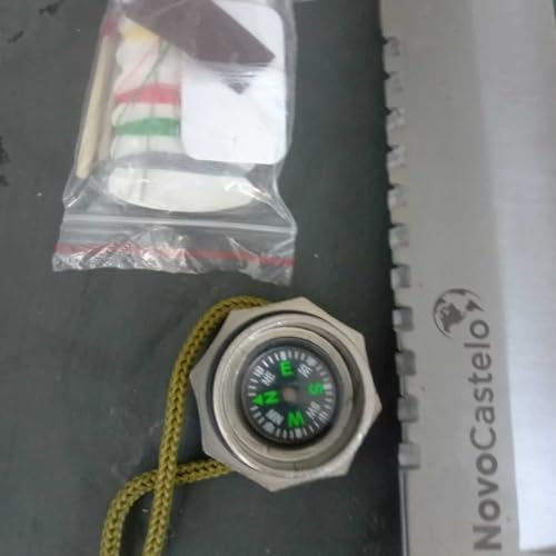 Faca Tática Esportiva Pescador, Robusta, Com Bainha e Compartimento Seceto com Búsola e Kit Sobreviv