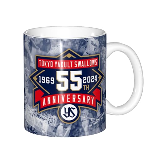 マグカップ 東京ヤクルトスワローズ 野球応援 コーヒーカップ 陶器 330ml 大容量 セラミック 朝食カップ 直飲み おしゃれ 人気 記念品 応援グッズ 誕生日 プレゼント 箱入り
