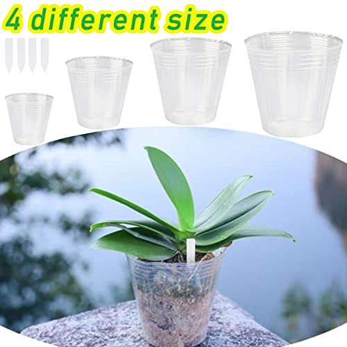 Baaxxango 48 Pcs Plant Nursery Pots,Transparent Plastic Gardening Pot,Soft Clear Plastic Planter With Drainage Hole For Seedling Succulent Vegetable With 48 Labels,6/5/4/3 Inch #TOP3