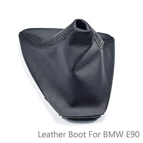 Fouedy Auto Real Leather Gear Stick Shift Knob Lever Shifter Gaiter Boot Dust-Proof Cover Fit For Bmw E90 E91 E92 E93 Car Styling #TOP5