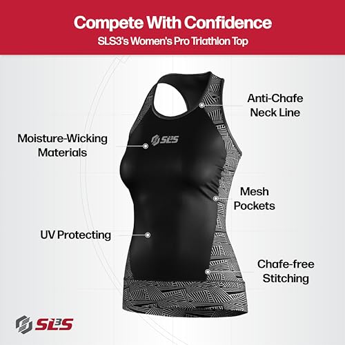 SLS3 Triathlon Top Women - Sleeveless Tri Top Women - Comfortable & Great Fit Triathlon Shirts or Singlet, No Shelf Bra4
