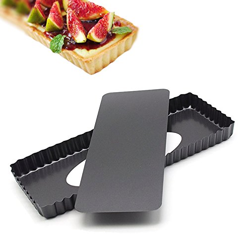14.4 Inches Removable Loose Bottom Non-Stick Rectangle Tart Pan - 14.4