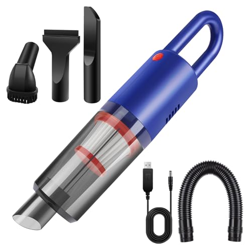 Handheld Vacuum Cleaner, Powerful Suction Portable Lightweight Hand Held Vacum Cordless with 25-30Mins Long Runtime Rechargeable Battery Quick Charge for Home Car Carpet Stairs Pet Hair Cleaning