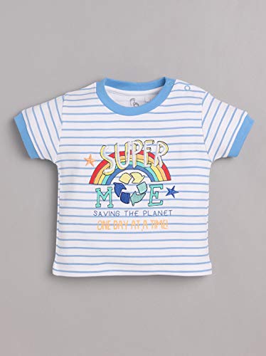 Image of BABY GO 100% Pure Cotton Printed Kids T-Shirt &Shorts for Baby Boys (3-6 Months, SKY3)