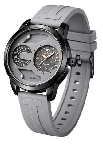 Image of CERO Men's Quartz Watch | Prime Collection Dual Dial | Silicone Strap | Analogue | Sporty Style
