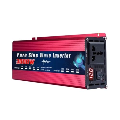 Convertisseur 12V 220V 3000W onduleur de tension DC AC onde sinusoïdale pour batterie voiture