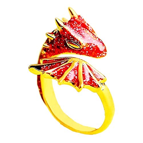 AWAMTN New Gothic Punk Fashion Ring, Game of Thrones} Anillo con forma de dragón, Joyas de moda personalizadas, adecuado para hombres y mujeres (Tamaño de apertura ajustable) Cover