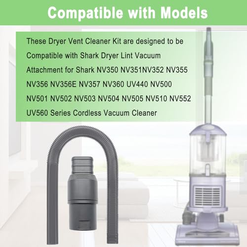 Bvhonwe BH-NV350-PARTS Upgraded Dryer Vent Cleaner Kit Compatible With Shark Dryer Lint Vacuum Attachment thumb #1