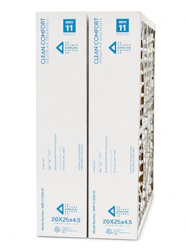 Clean Comfort AMP-11-2025-45 (2-Pack) - 20 x 25 x 4.5 Media Air Filter MERV 11