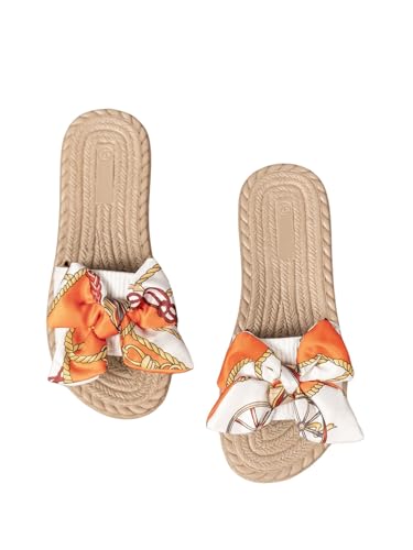 Image of Verdusa Women's Summer Sandals Bow Open Toe Slides Slip On Flats
