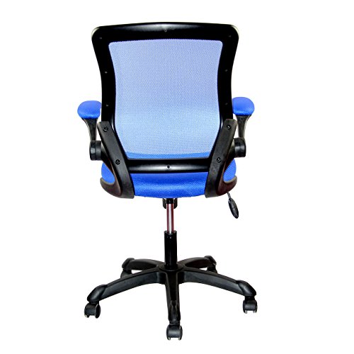 Mesh Task Office Chair With Flip Up Arms. Color: Blue #TOP3
