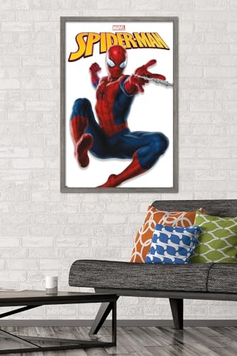 Poster Spider-Man Marvel Comics avec cadre premium Barnwood haute résolution - 2