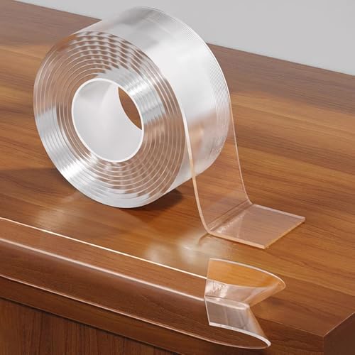 YHDMDQ Protectores Esquinas Bebes, Protector De Cantos Transparente De 5m, Autoadhesiva Protector De Borde para Mesas Cajones Paredes Puerta(Thikness 2mm,Width 2cm)
