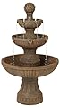 Ravenna Italian Outdoor Floor Bubbler Fountain and Waterfalls 43" High 3 Tiered Cascading for Garden Patio Backyard Deck Home Lawn Porch House Relaxation Exterior Balcony - John Timberland