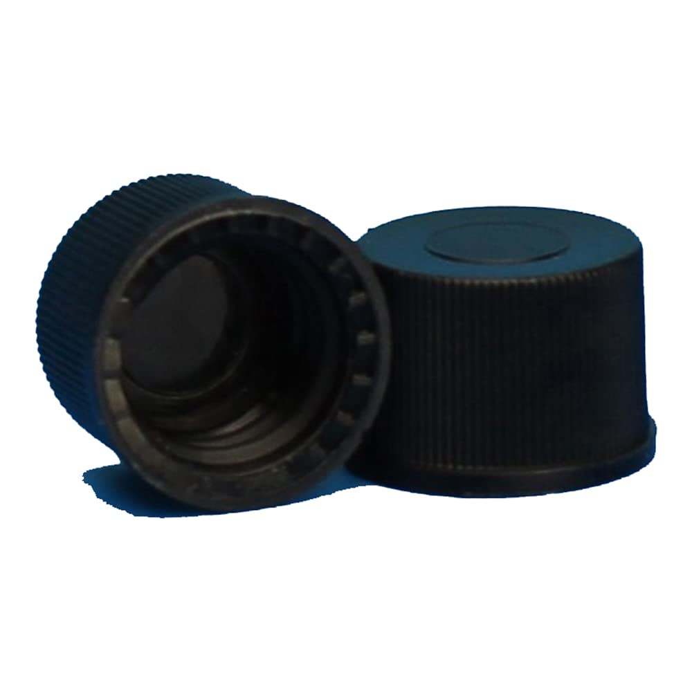 JG Finneran 5320-10 Polypropylene Solid Top Screw Thread Closure without Liner, 10-425mm Cap Size, Black (Case of 1000)