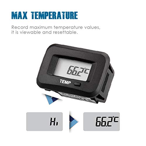 Thermomètre Numérique étanche RL-TM006 – Pour Moteur Quad, Moto, Hors-bord, Plage -20°C à +250°C