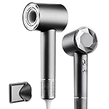 ドライヤー 速乾【20ｓ速乾・進化モデル】高速 ヘアドライヤー 大風量 5億高濃度マイナスイオン 髪質改善【2段階風量&4段階温度調節】温冷リズム付き NTC温度制御システム 過熱保護機能 恒温ヘアケア マグネット式ノズル付き 小型 どらいやー コンパクト 静音 軽量 家庭用/旅行用/出張用 プレゼント PSE認証済み グレー