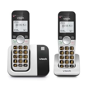 VTech Cordless Phone 2-Handset with Large Display and Big Buttons, DECT 6.0 with Caller ID/Call Waiting, Full Duplex Speakerphone, ECO Mode, Last 10 Number Redial, Easy to Use,VG231-2