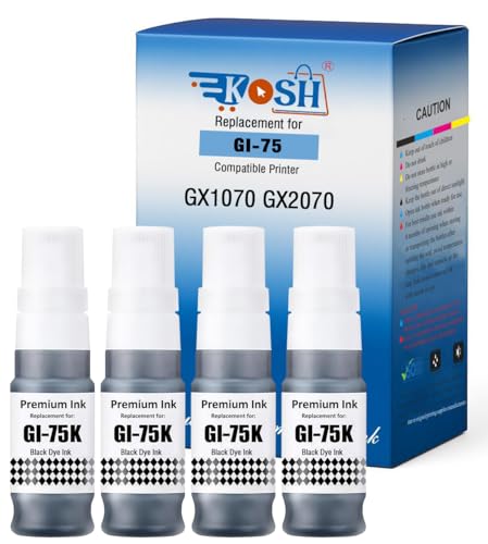 Image of KOSH GI-75 Refill Ink Compatible for Canon MAXIFY GX1070 GX2070 Printer