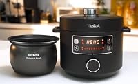 Tefal Turbo Cuisine Multikocher 4,8L, High-Speed & 10 Programme: Dampfgarer, Schmoren, Anbraten, Sous-vide, Reis & mehr, Verzögerung & Warmhaltefunktion, Antihaft, Zubehör inkl., Schwarz, CY7548 – Ansicht 6