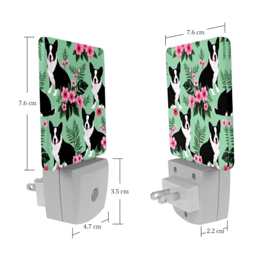 Lámpara Nocturna LED Sensor 2 Piezas Perros y Flores miniatura 7