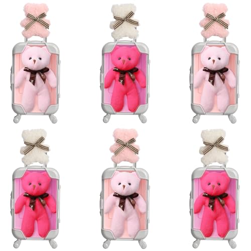Kenning 18 Pcs Mini Suitcase Gift Box Set for Girls,S,Red Series