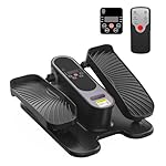 Under Desk Elliptical Machine for Senior Mini Elliptical Leg Exerciser with Remote Control Portable Electric Seated Foot Pedal Exerciser for Home Office