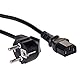 AKYGA AK-PC-01C Hohe qualität stromkabel, 1,8m für PC, Drucker, Bildschirme schwarz