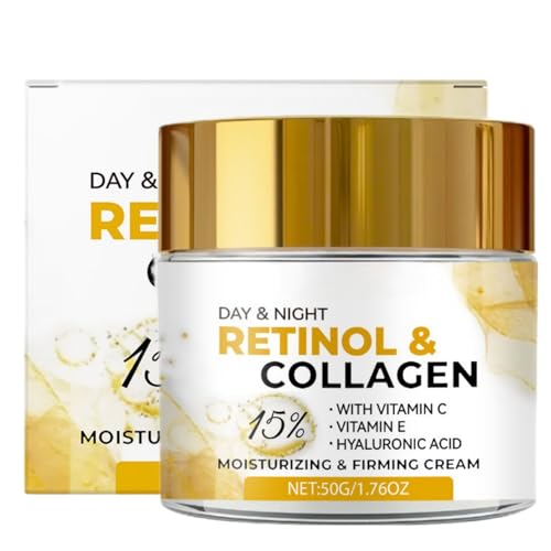 Retinol & Collagen Face Cream–Anti Aging Face Cream for Women, Wrinkle Cream, Day & Night Moisturizer for Women, 50ml Best Anti Aging Cre/am with Retinol & Collagen,Retin/ol Cream for Face An/ti Aging