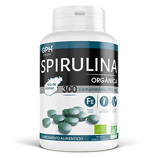 Spirulina orgánica 500mg - 300 comprimidos