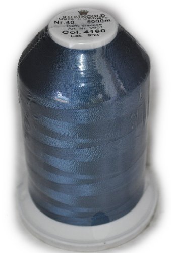 Hilo Rheingold Rayon No. 40 Medium Weathered Blue 901404160, Cono de 5500 yd, 1 lb miniatura 1