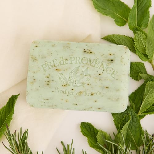 Image of Pre de Provence Artisanal Soap Bar, Enriched with Organic Shea Butter, Natural French Skincare, Quad Milled for Rich Smooth Lather, 8.8 Ounce, Rosemary Mint
