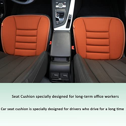 Raorandang Car Seat Cushion Pad For Car Driver Seat Office Chair Home Use Memory Foam Seat Cushion, Coffee #TOP4