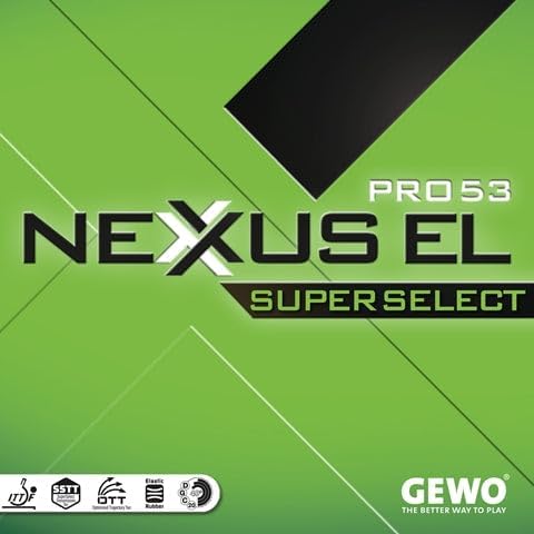 GEWO Nexxus EL Pro 53 Super Select - Offensive Table Tennis Rubber Black / 2 Cover
