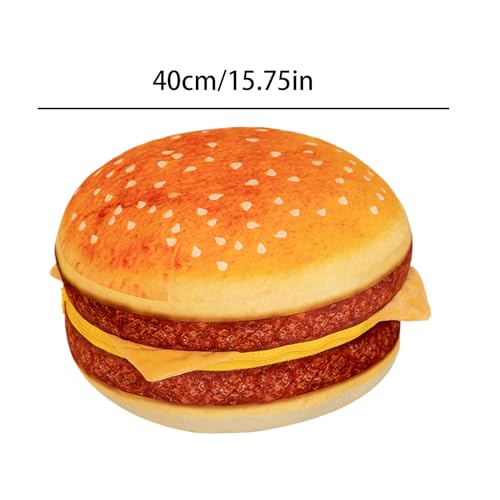 Coussin Hamburger en peluche pour décorer le canapé du salon