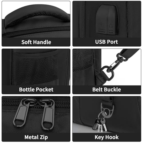 IPEB Friseur Werkzeugtasche, Frisör Aufbewahrung Koffer, Clipper und Zubehör Organisator, Friseur Tragbaren Rucksack für Friseurwerkzeuge, Barber Bag, Schwarz