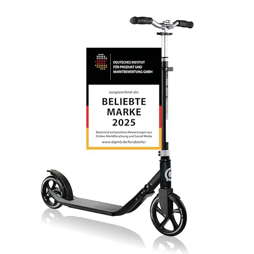 GLOBBER ONE NL 205-180 Duo – Tretroller, 205/180 mm, ABEC 7, höhenverstellbar, Klappmechanismus, grau