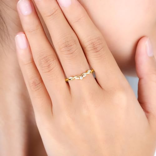 Moissanite Wedding Bands for Women 925 Sterling Silver Engagement Rings for Women Top Grade Moissanite Ring Stackable Promise Rings for Her Eternity Wedding Ring Size 3-104