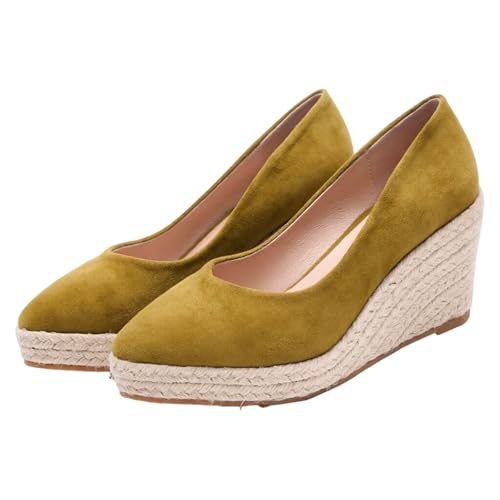 Chaussures femme été talons hauts compensés sandales plateforme paille fermée devant