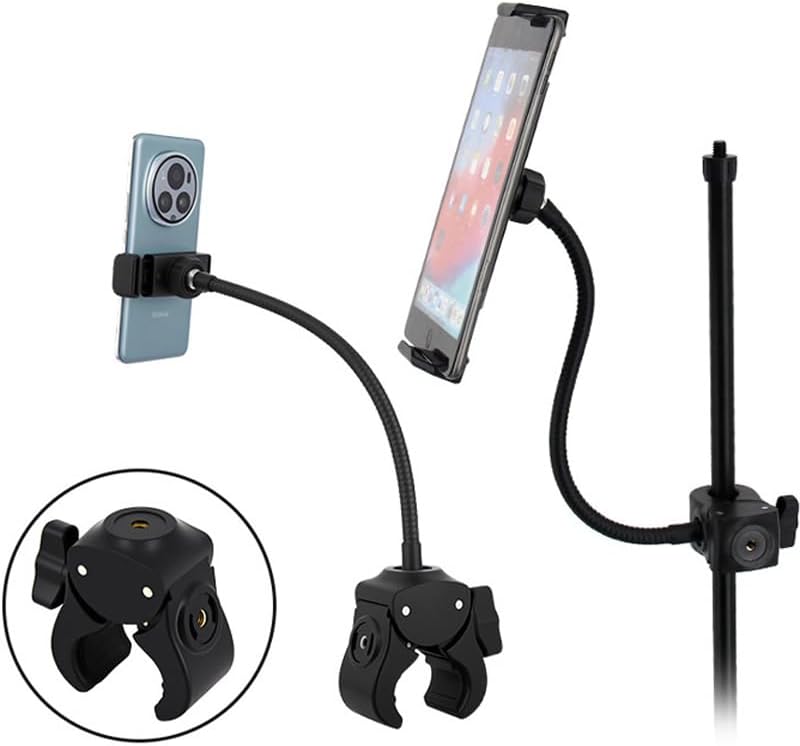 Camera Clamp Mount with 1/4''-20 Threaded Connector Super Clamp Mount for Magic Arm Camera Tripod Pole Photography Light Stand Ring Light Phone Holder Gooseneck Hose Microphone Stand Mic Arm