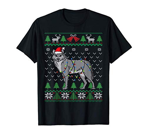 Wolf | Navidad Wolf Ugly Christmas Camiseta