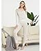 Women's Pure Mulberry Silk Knitted Thermal Underwear Set（White,XXL