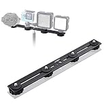 UTEBIT Bracket Flash de 4 Griffes Vis 1/4 Support Flash Extension de 30cm Support Flash Studio en Alliage Aluminium pour Appareil Photo Trépied Monopode Microphone Lampe Flash Lumière LED