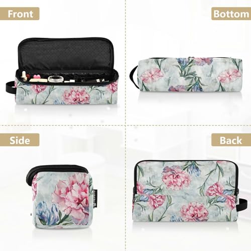Organizador para Herramientas de Cabello Pink Big Floral 2 en 1 con Estera Resistente al Calor y Doble Capa para Planchas y Accesorios de Cuidado Capilar Portátil miniatura 5