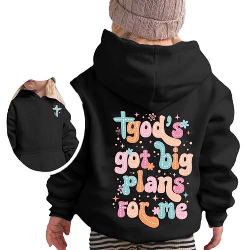 Jesus Loves Me This I Know Hoodies for Teen Girls Trendy Youth Long Sleeve Sweatshirts Tween Tops Preppy Clothes 02 Black 2-3 Years3