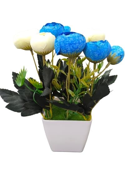 DN Enterprises Decorative Artificial Rose Peony Flowers Bunch with Plastic Pot for Home, Living Room, Office, Restaurant Decoration (25cm) | Dry Bunch Rose Bouquet (B0CHPHGXRX) Amazon Price History, Amazon Price Tracker