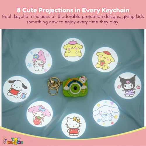 Image of Toy Imagine Cute Cartoon Projection Camera Keychain Return Gifts for Kids Boys & Girls(Pack of 6) Return Gifts for Birthday Party Birthday Return Gift for Kids Age 6-10 Mini 2-in-1 Projector Toy